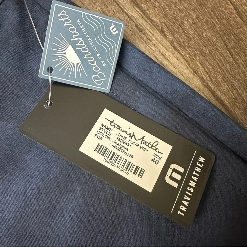 Travis Mathew Swim Summer Beach Board Shorts Mens Size 40 Insignia Blue